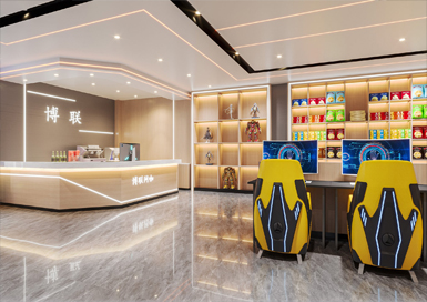 湖州博聯網咖裝修設計案例效果圖