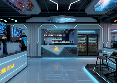 寧波ARES電競網咖裝修設計案例效果圖